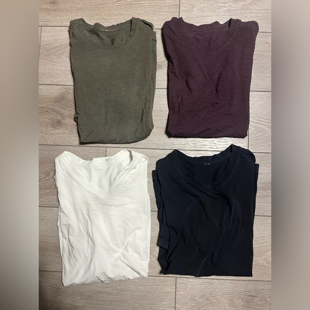 lululemon athletica Short Sleeve Tees - Olive, Burgundy, White, Black size M